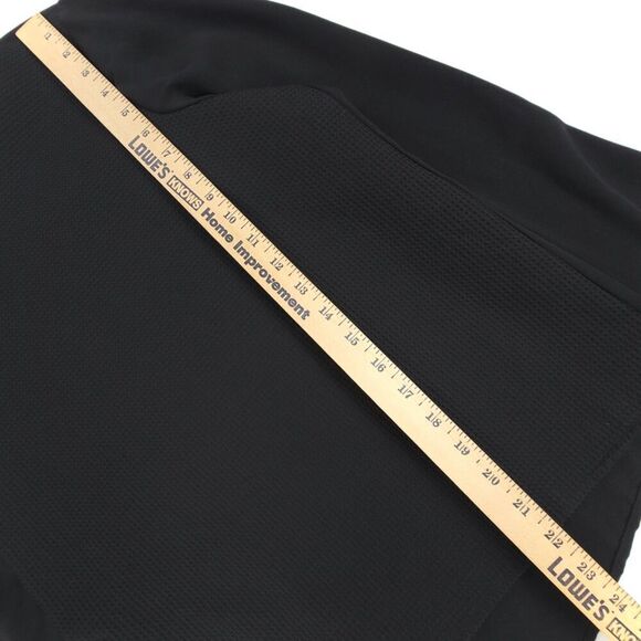 ZARA Textured Crepe Long Sleeve Asymmetric Blouse Flowy Top Minimal Large Black - Picture 4 of 7